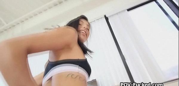  Brazilian teen Gina offers her tight vagina